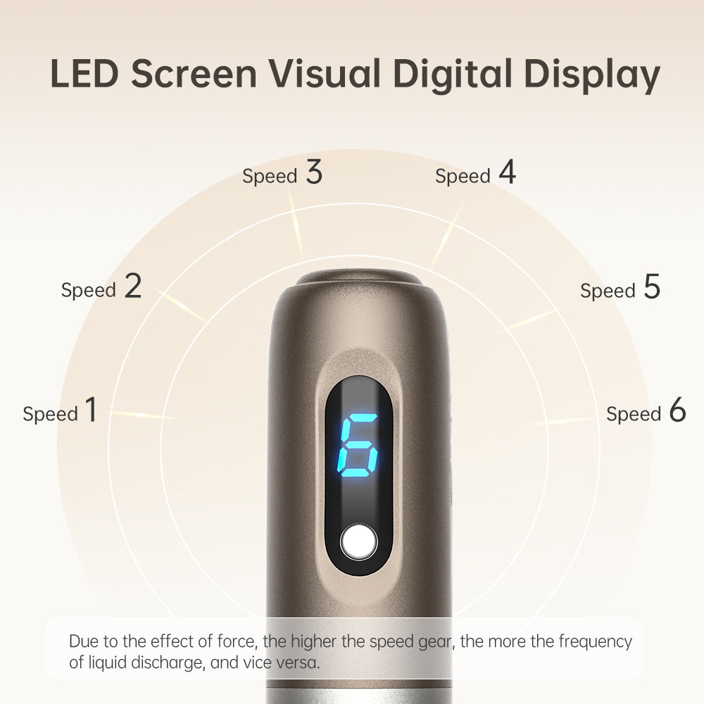 Hydra Pen H3 digital display with six selectable motor speeds
